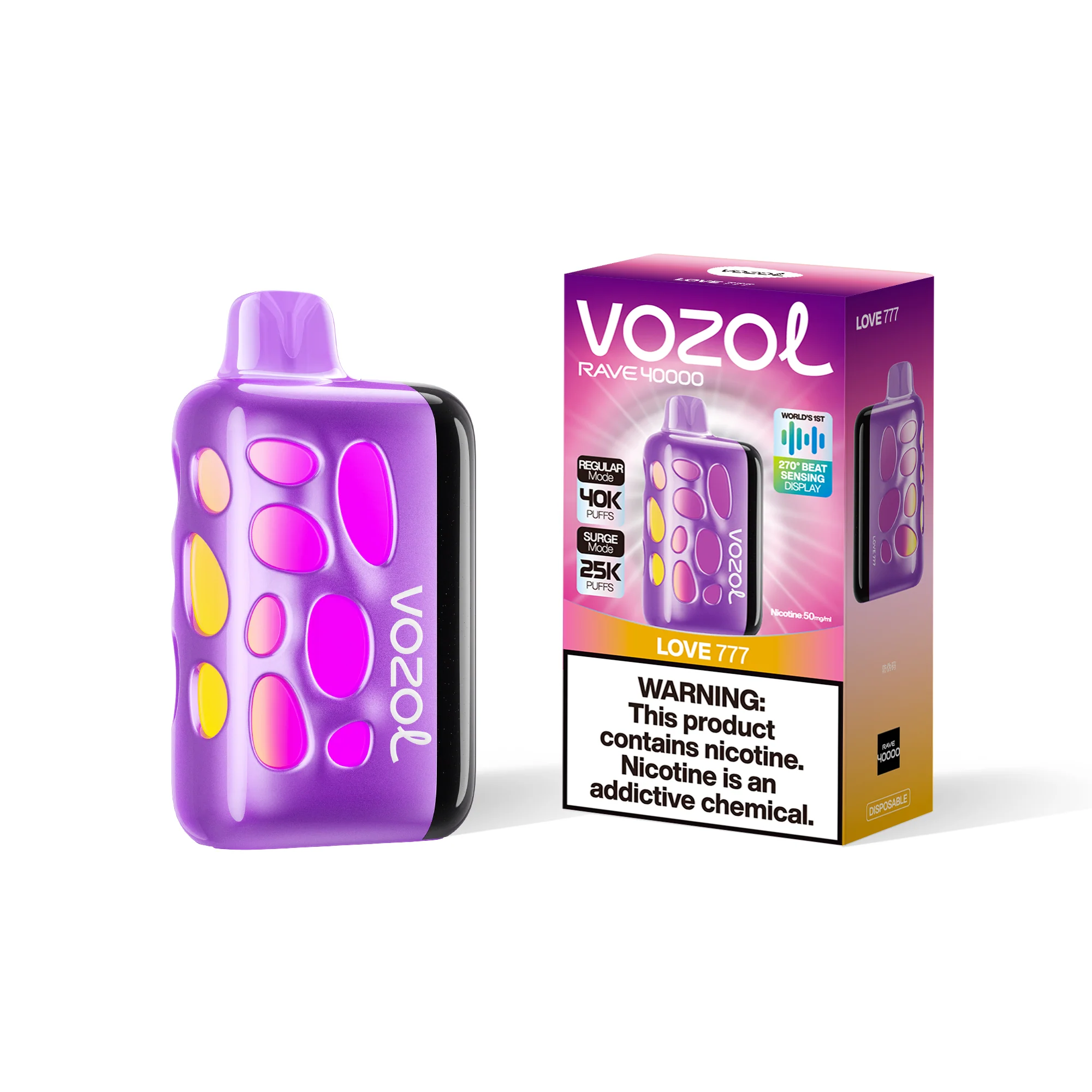 VOZOL RAVE 40K eldobható e-cigaretta (minden íz)