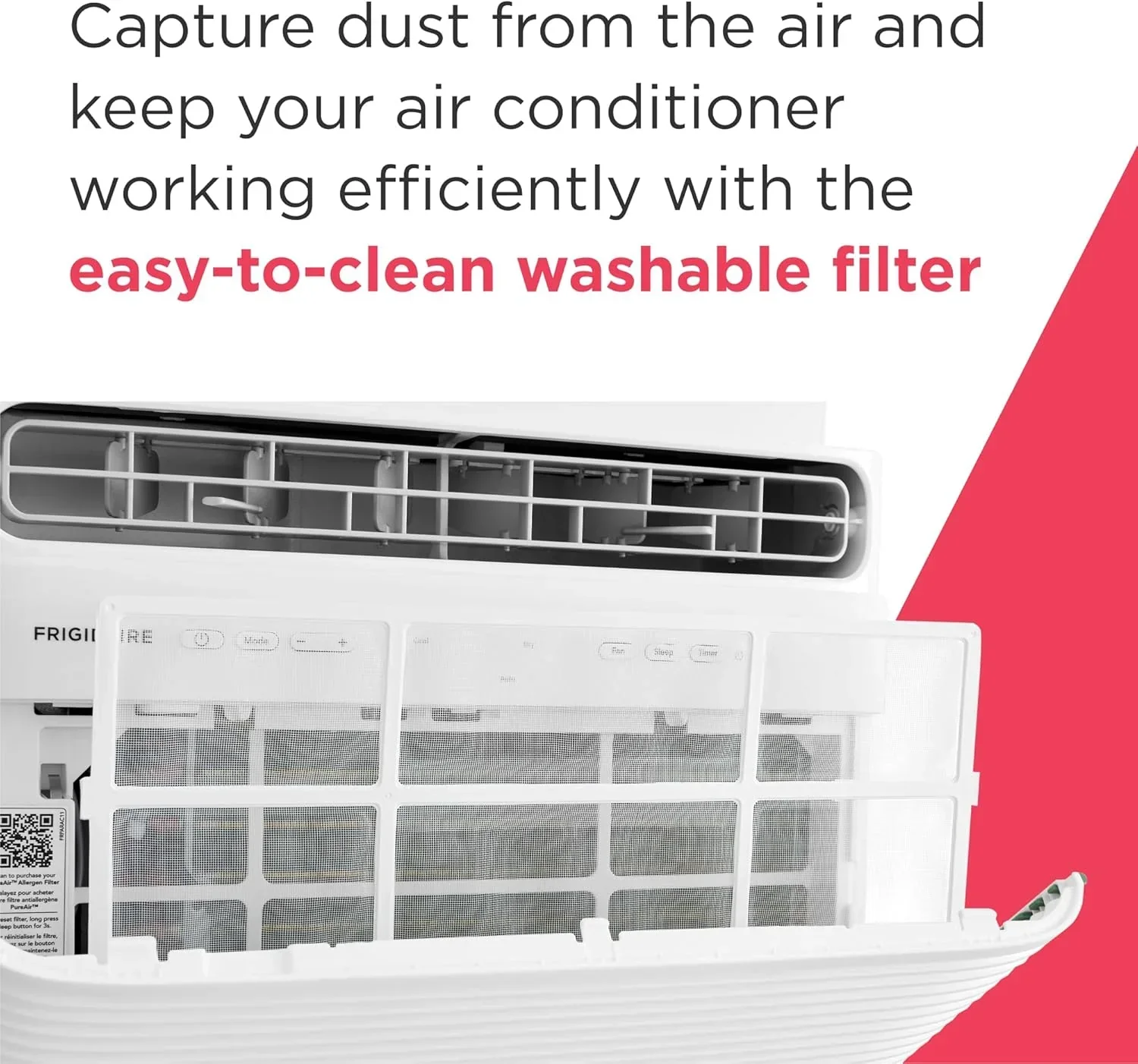 Frigidaire 5,000 BTU Window Air Conditioner Remote Control Cools Up to 150 Sq. Ft. Quiet Operation