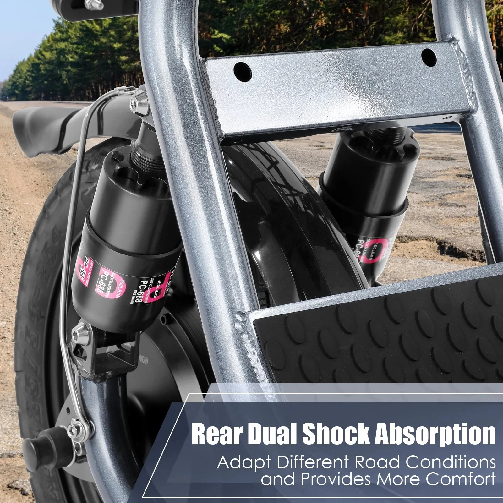 SANOPY Electric Scooter With Seat for Adults, 350W, 15 Miles, 20 Mph, 36V 5.2Ah, 14 inch Tire - Black - Image 17 SANOPY Electric Scooter With Seat for Adults, 350W, 15 Miles, 20 Mph, 36V 5.2Ah, 14 inch Tire - Black - Image 17