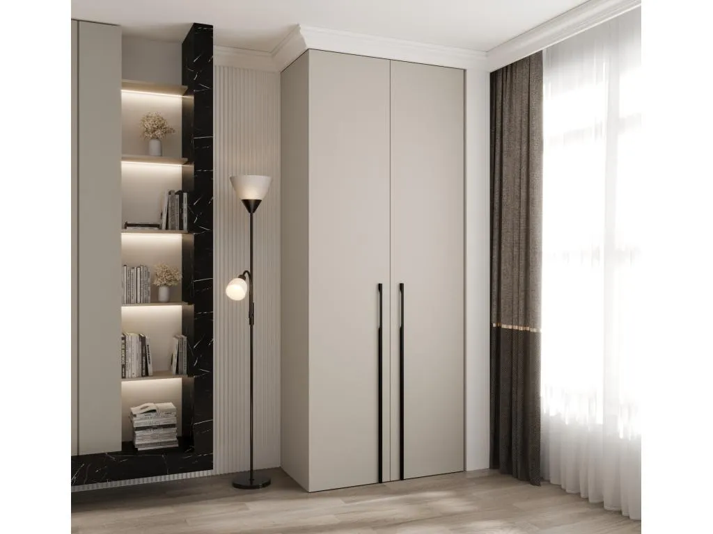 Armario Habitarluz 3 con puertas batientes 245.5/100/40 2 puertas (cachemira/negro) 66949GSJY