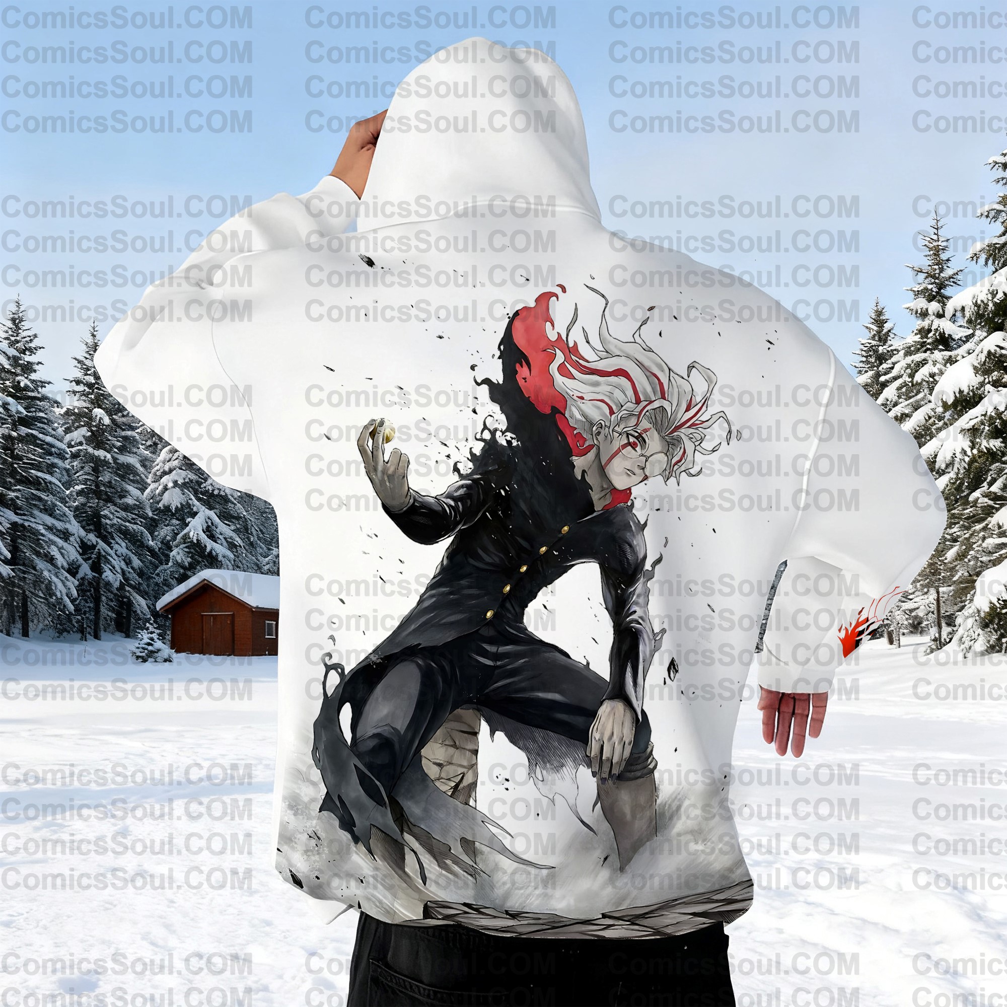 Plus Velvet Unisex Anime Graphic Streetwear Vintage Hoodie