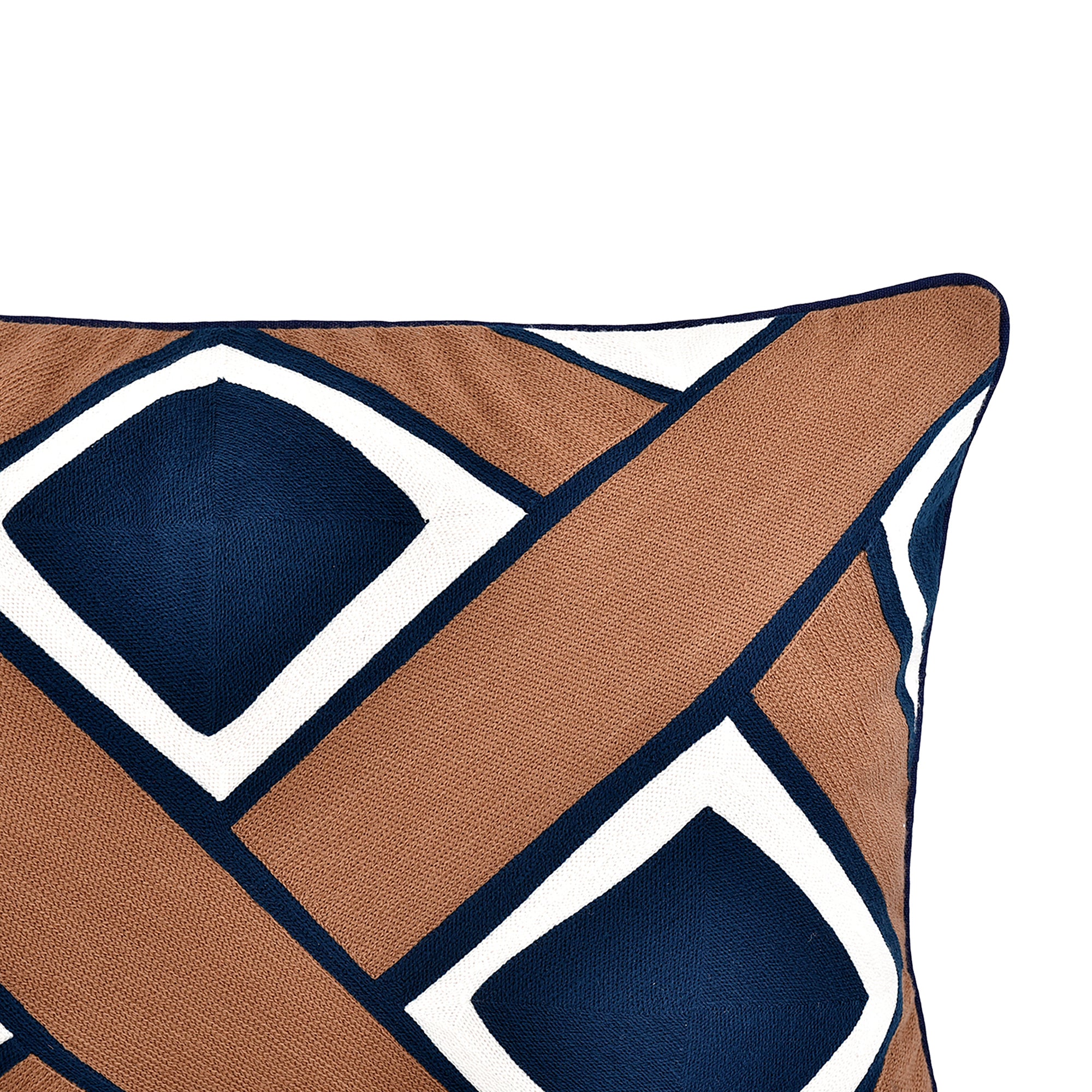 Blokker Flint Sierkussen 40 x 60 cm - Bruin / Blauw