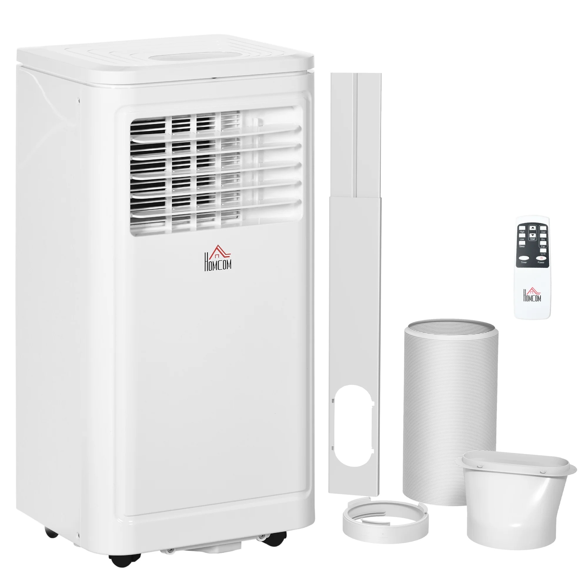 HOMCOM 8,000 BTU Portable Air Conditioner Fan with Remote for Rooms Up to 344 Sq. Ft., Evaporative Cooler, Home AC Unit with Dehumidifier, Black - Image 11