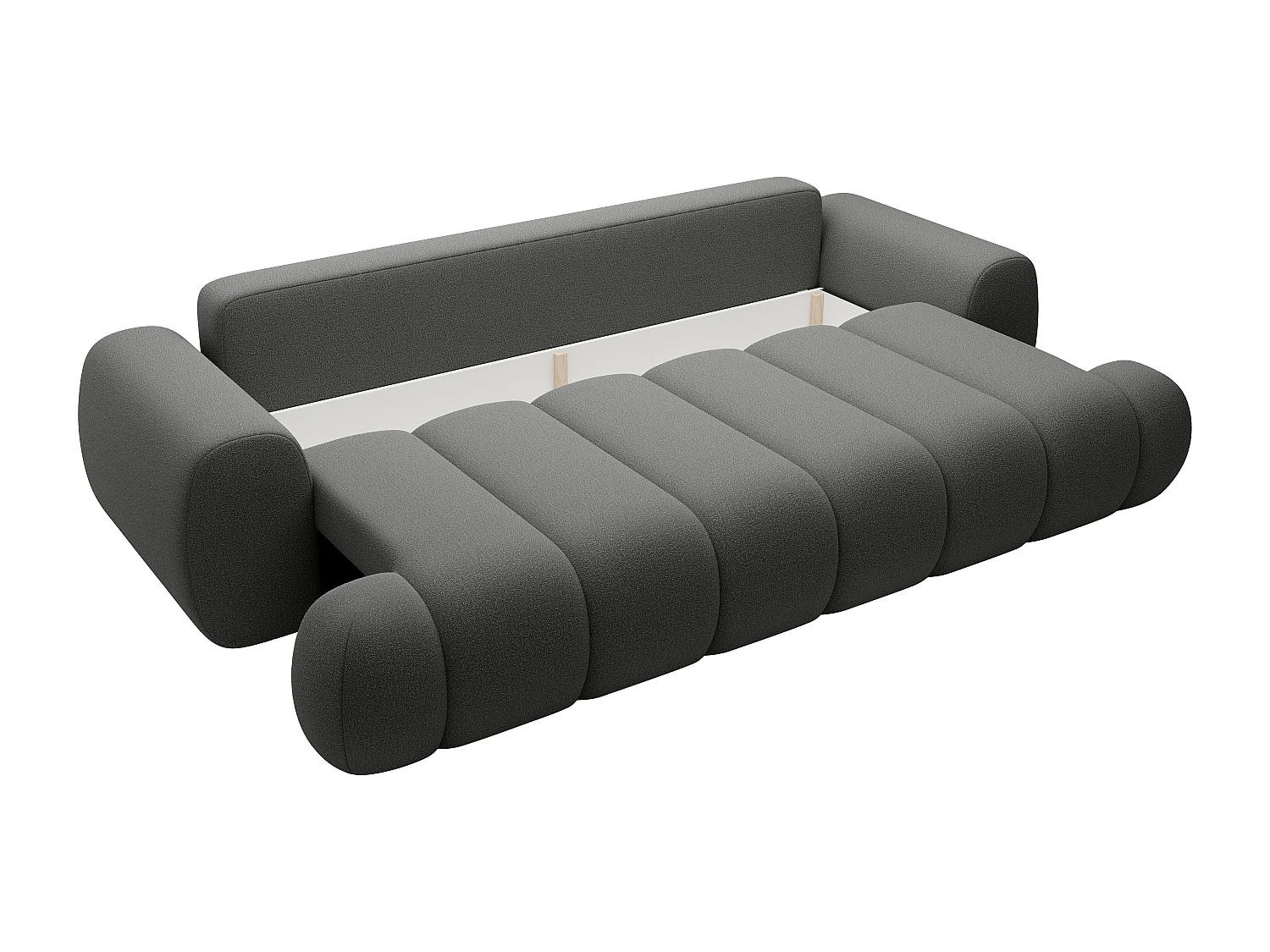 Sofá cama 4 plazas en tejido gris FRIDORA