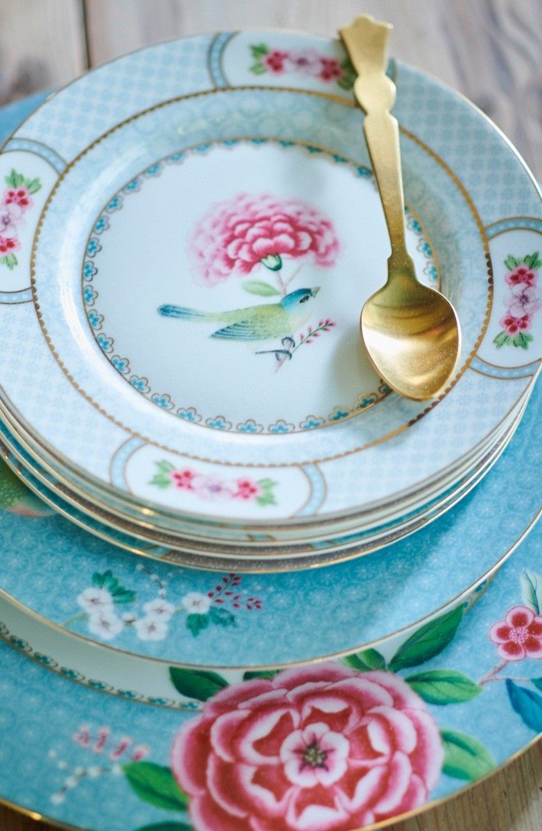 Plate Blushing Birds White 17cm