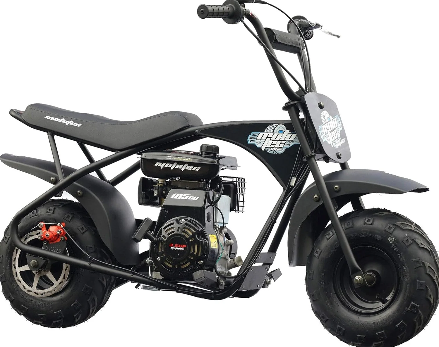 MotoTec 105CC 3.5HP Mini Bike, Black, Alloy Steel, 23mph - KN110-A - Image 7 MotoTec 105CC 3.5HP Mini Bike, Black, Alloy Steel, 23mph - KN110-A - Image 7