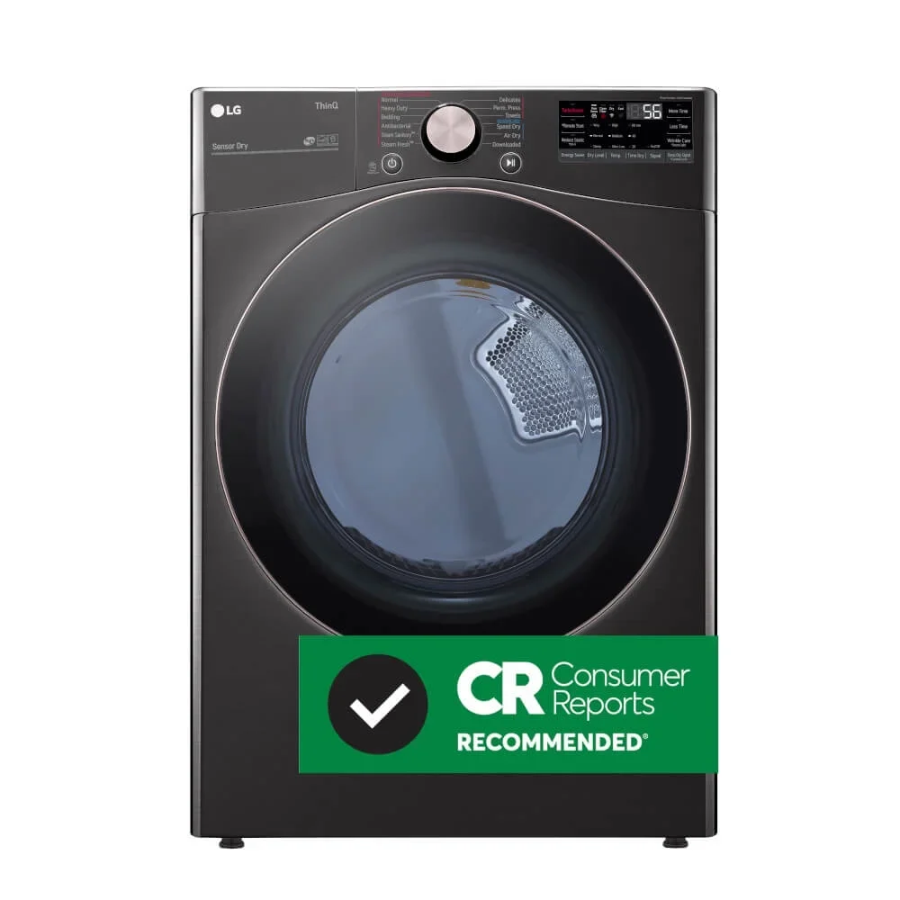 LG DLEX4000B 7.4 Cu. Ft. Ultra Large Capacity Smart wi-fi Enabled Front Load Electric Dryer with TurboSteam? and