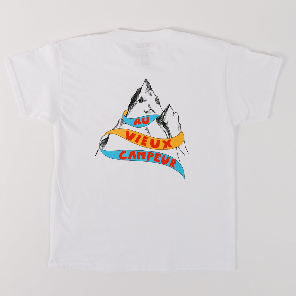 Au Vieux Campeur - T-shirt Kids Montagne - Blanc
