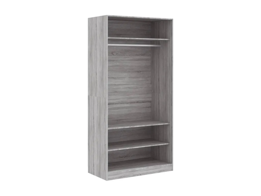Armario Nidovia gris en madera contrachapada 100 x 50 x 200 cm ako1240681