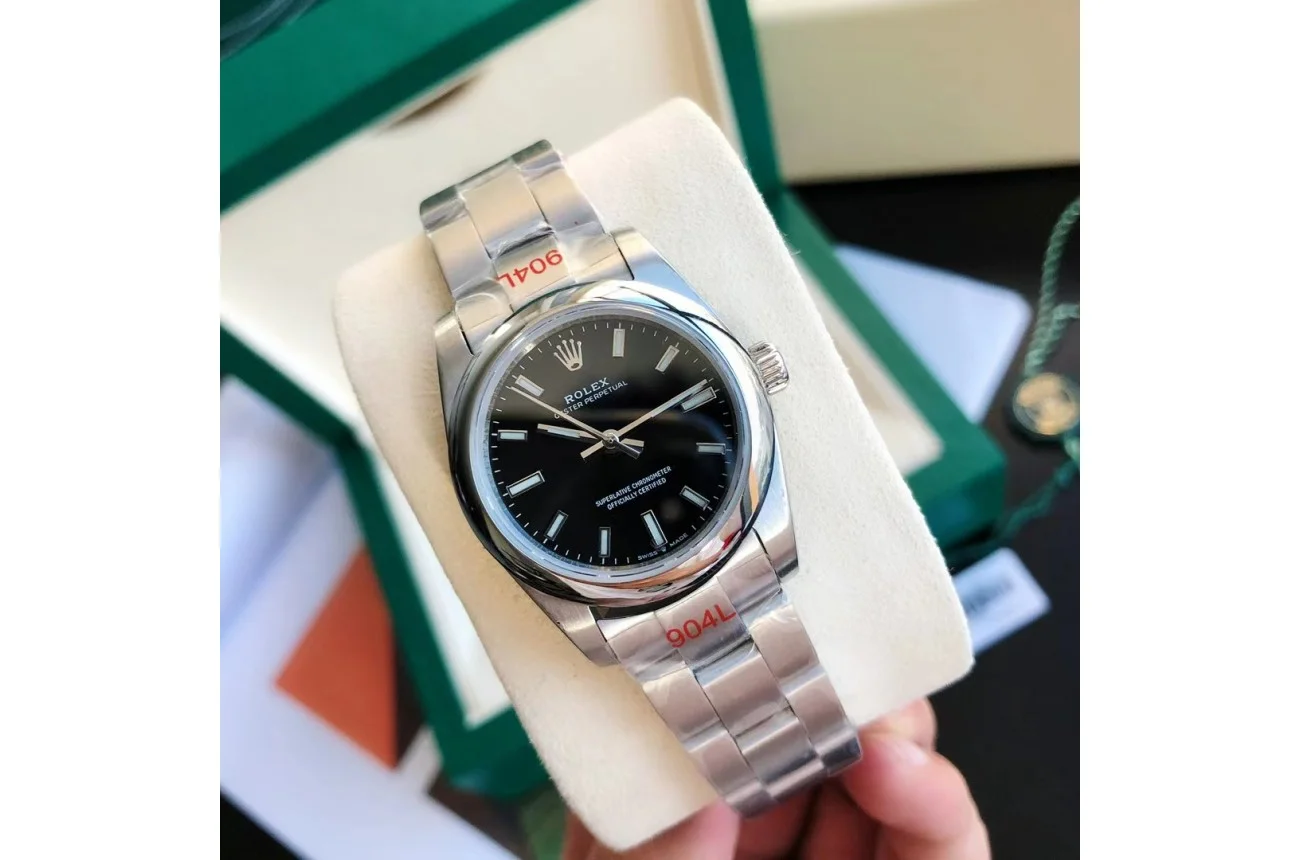 Couple Watches Rolex Oyster Perpetual 31/41mm SS/SS Black/Stk