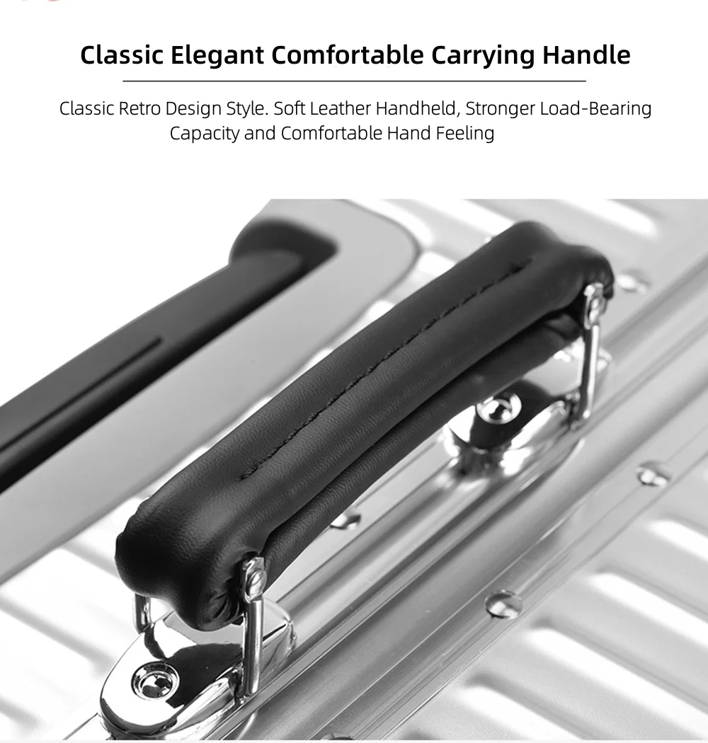 All Aluminum Magnesium Carry on Luggage Airline Approved, Hardside Carry on Suitcase with TSA Lock, Zipperless Luggage Checked Luggage Metal Rolling Luggage for Travel, Business - Image 9