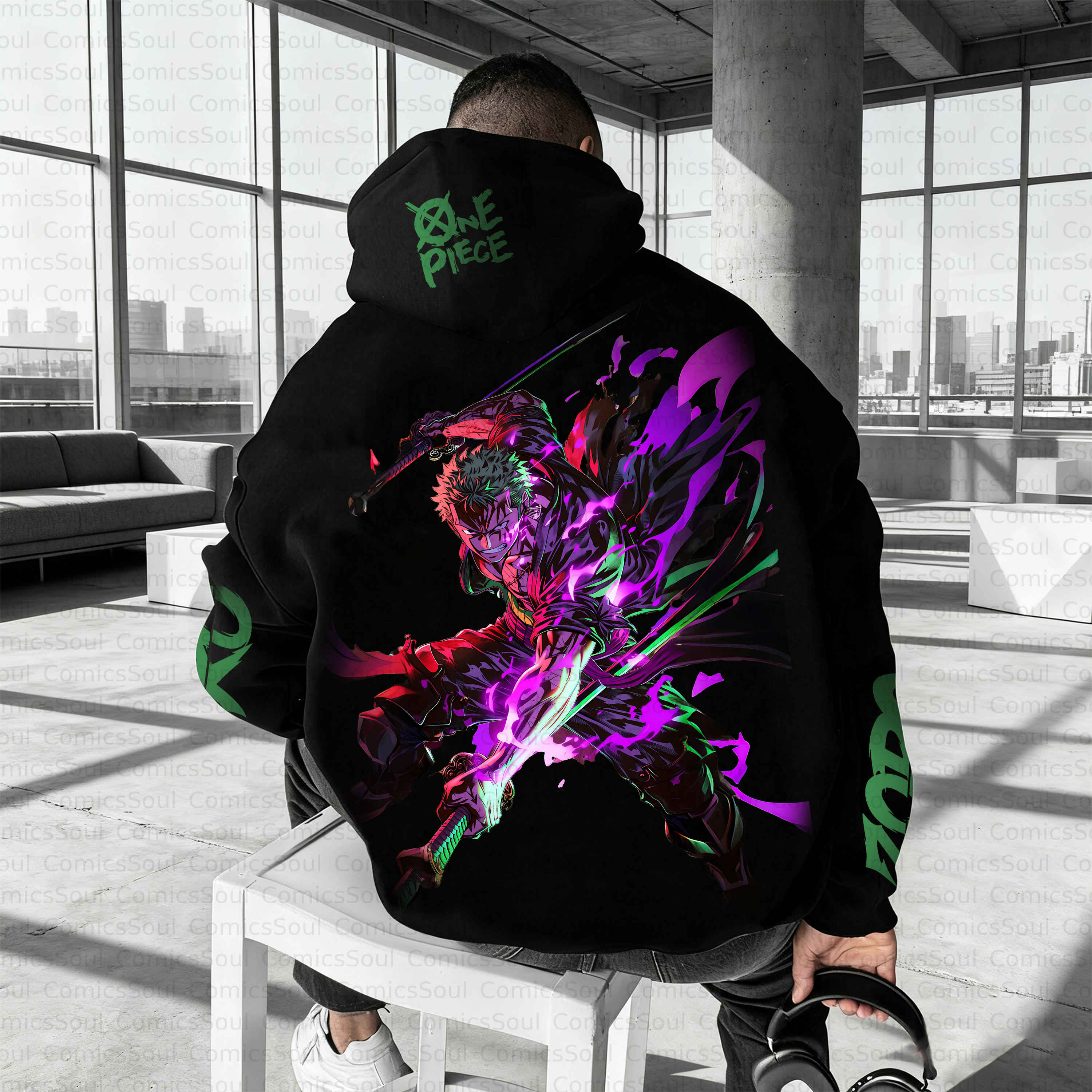 Unisex Anime Inspired Vintage Plush Hoodie