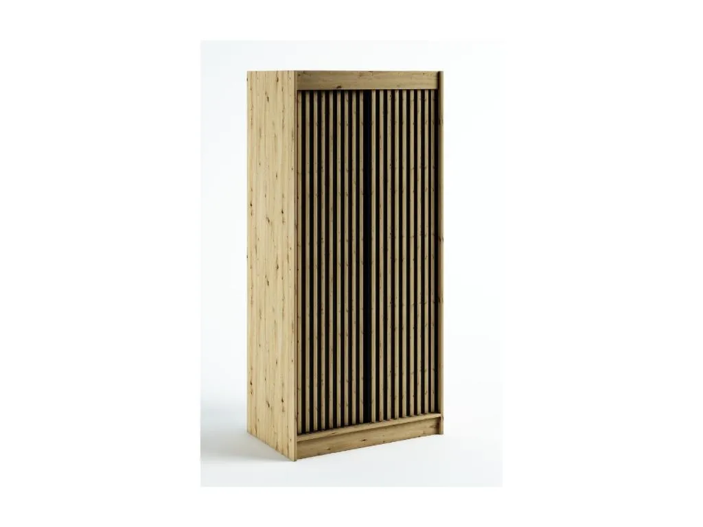 ARMARIO Lluesmahome 1 DE PUERTAS CORREDERAS 200/100/62 2 puertas (artisan/negro/artisan) HEBG51731
