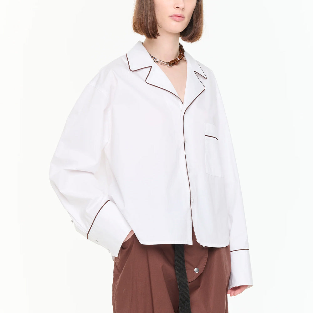 PLAN C - Chemise Boxy - Blanc