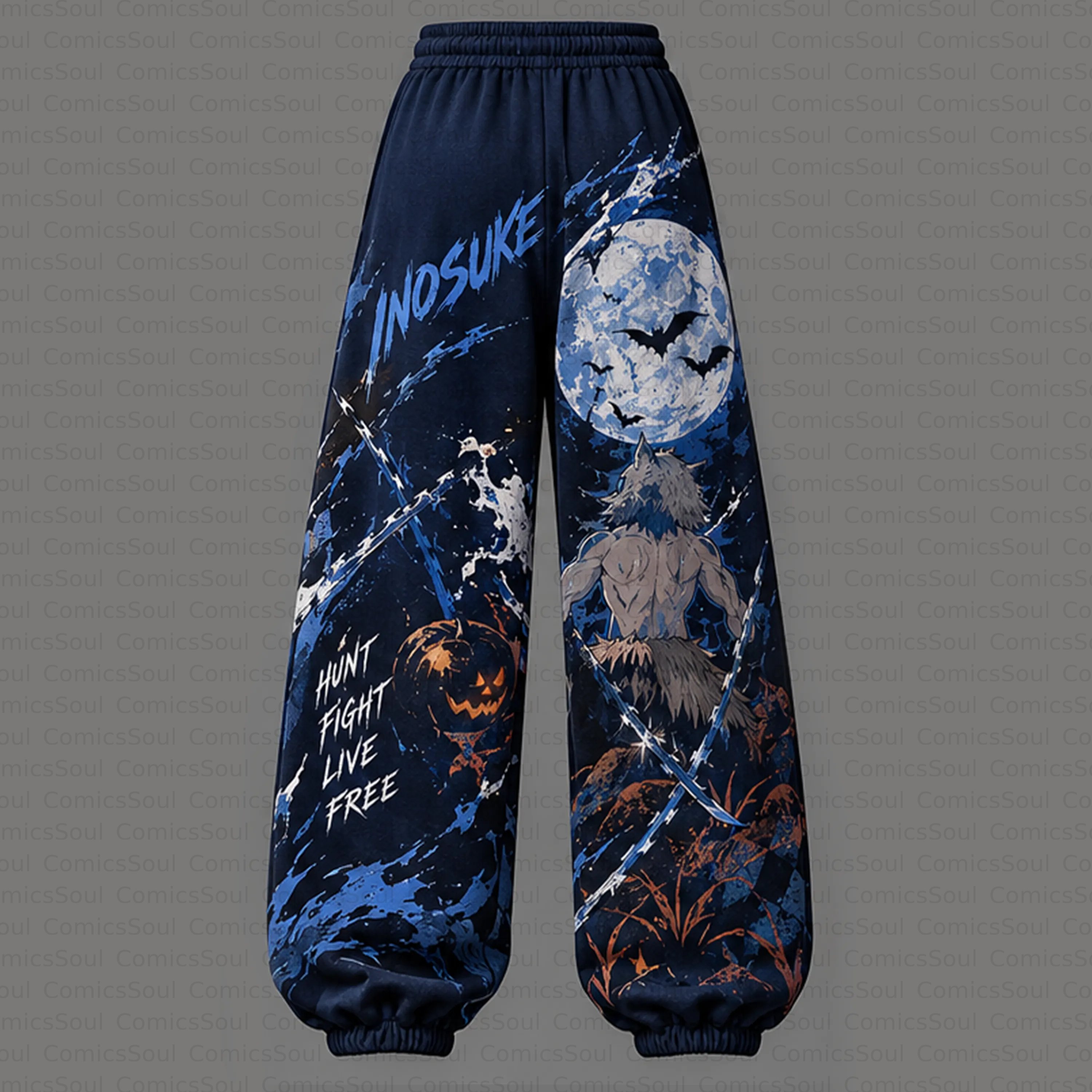 Demon Slayer Cropped Long Sleeve Hoodie & High Waist Jogger Pants Two Piece TeeThreads Sustain the Scene with Custom Apparel