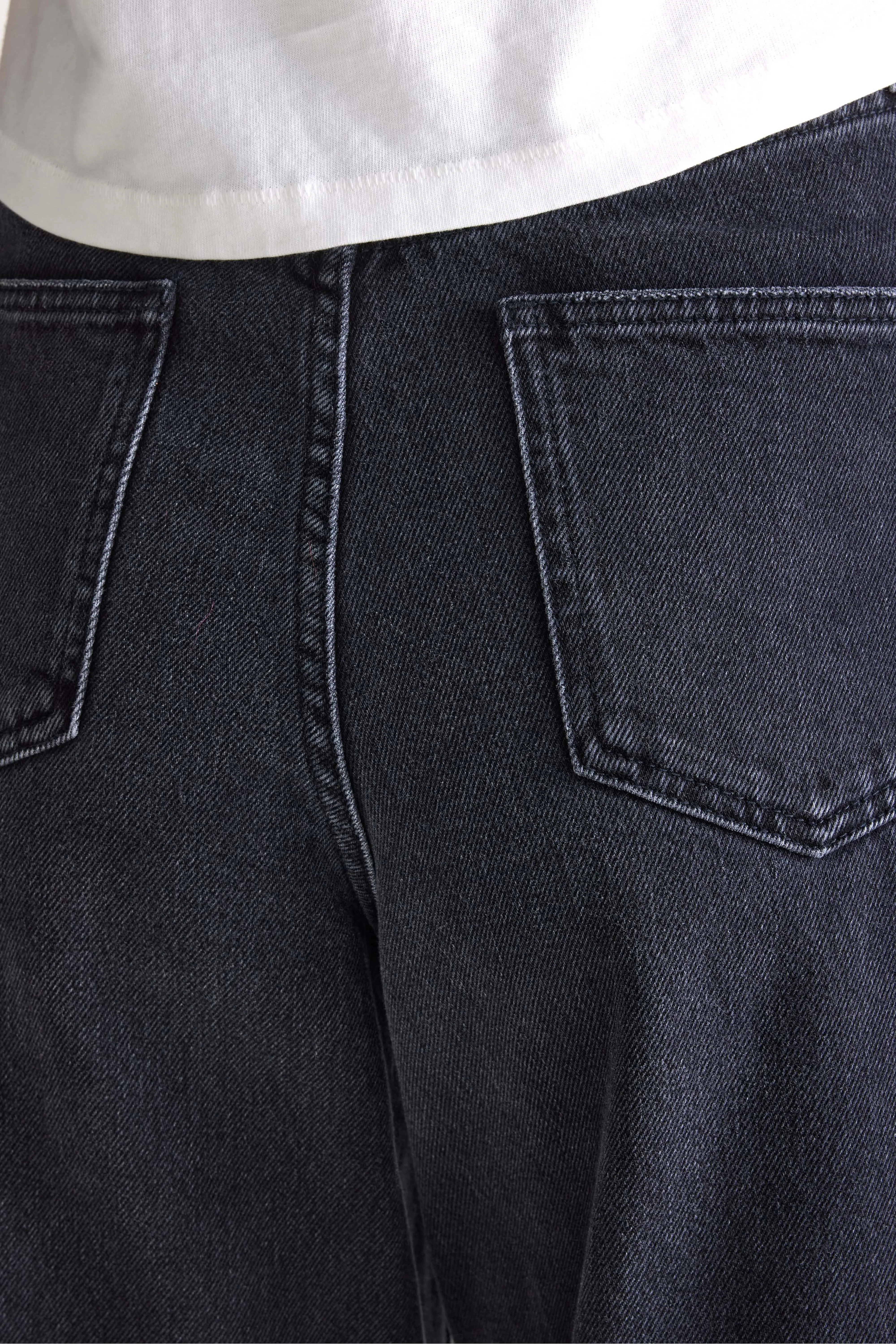 Bellerose Denim N. 64 - Wide used black jeans (252 / W / USED BLACK)