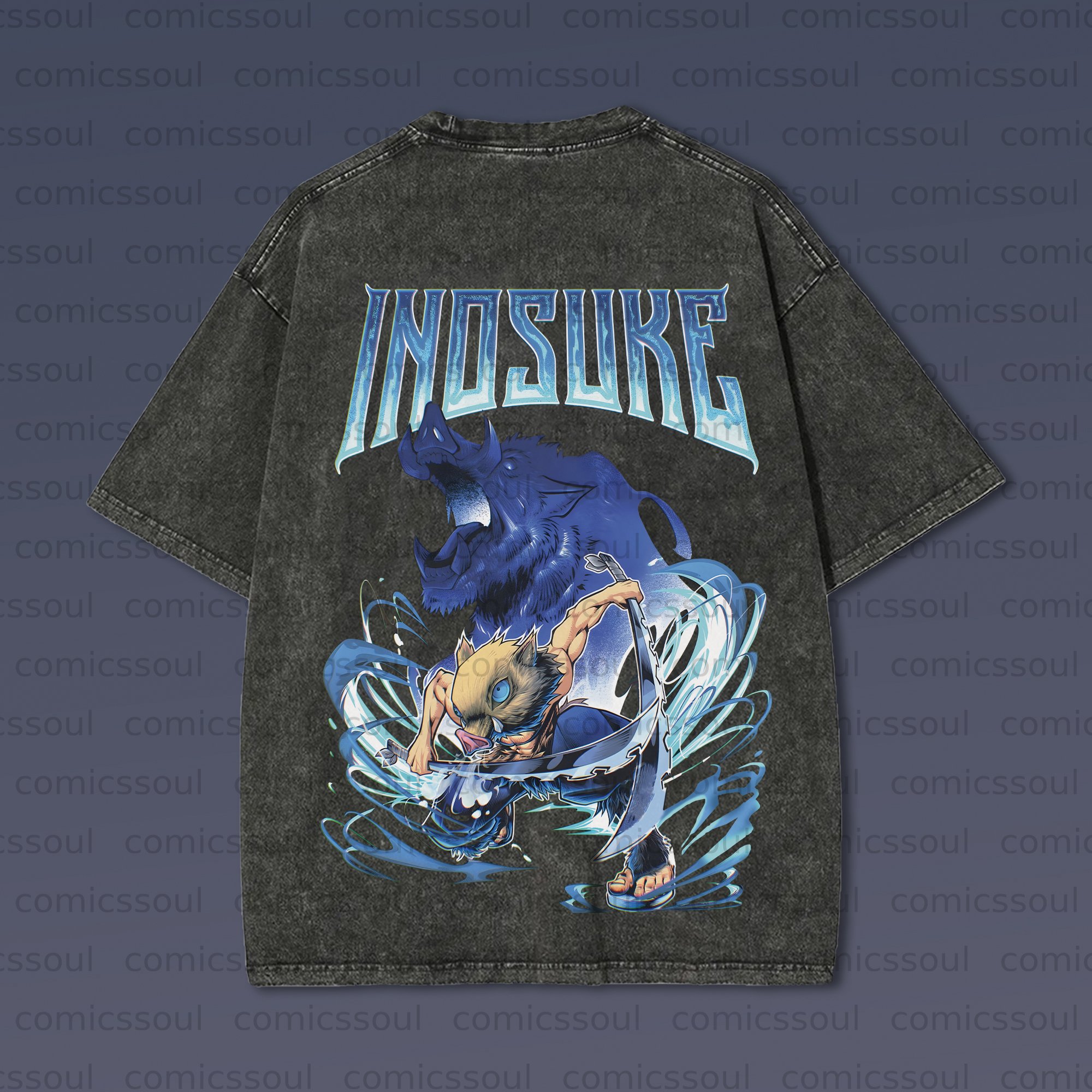 Vintage 3D Direct Inkjet Printed Washed Unisex T-Shirt