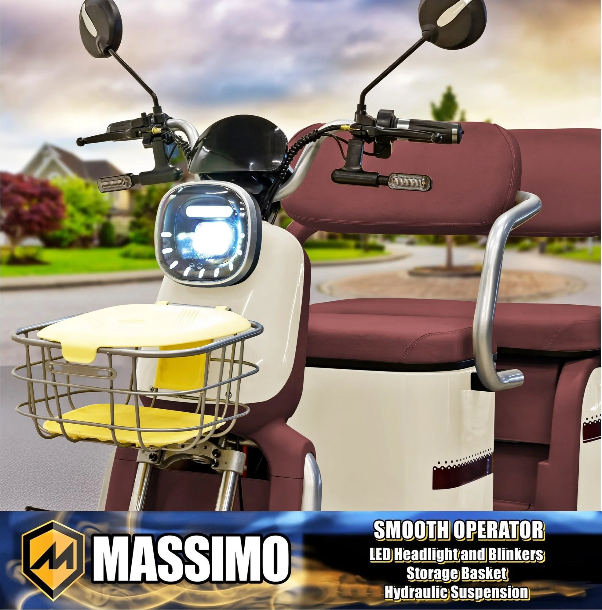 Massimo MGC E-Trike 3-Wheel Electric Cart – 17 MPH, 2-Seater Adult Scooter – Blue - Image 35