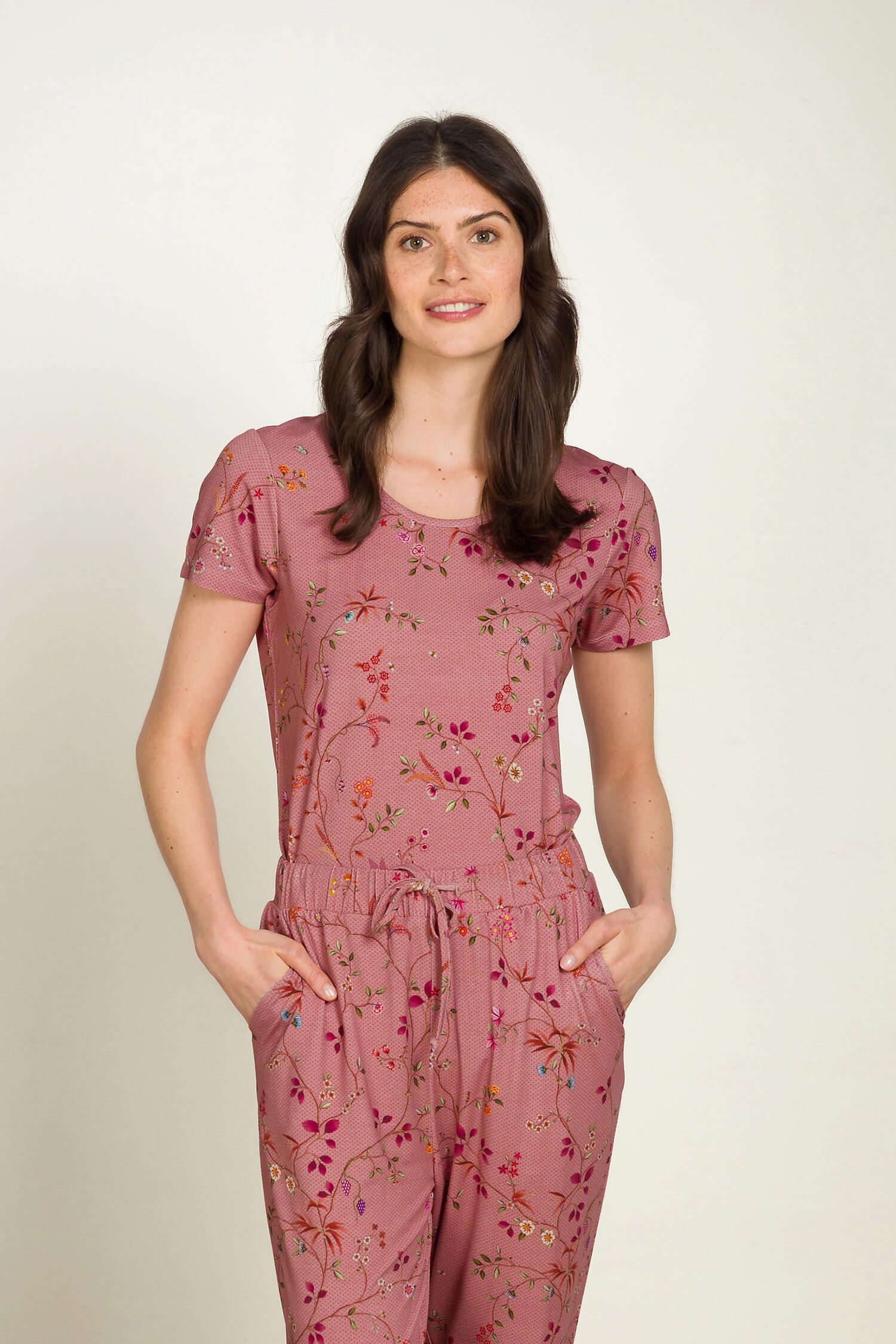 Tilly Short Sleeve Top Delhi Dreams Pink