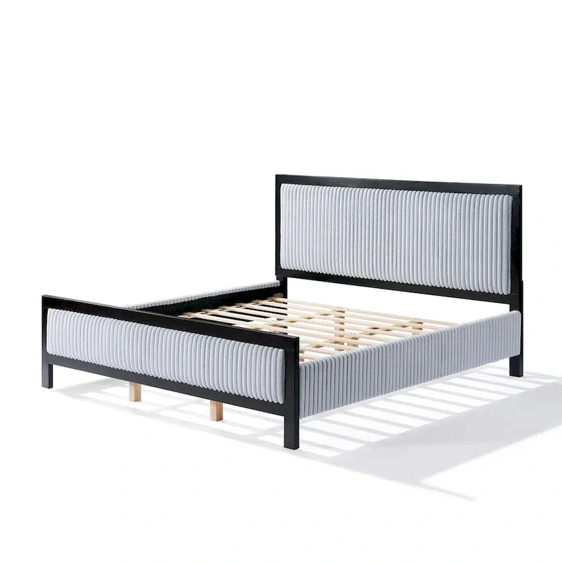 Christopher Knight Home Upholstered Platform Bed with Soft Headboard - King/Queen Size