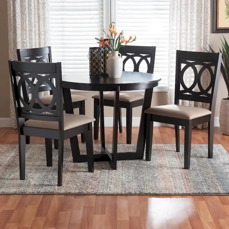 Kara Contemporary 5-Piece Wooden Dining Set