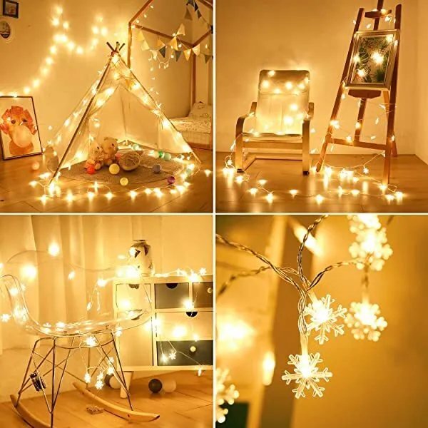 WAYFAIR Christmas-Christmas Lights 24 6 Ft 50 Led Fairy Lights Battery Operated 2 Modes 5 Sticking Hooks For Xmas Indoor Outdoor Tree Garden Patio Bedroom Party Decorations Warm White