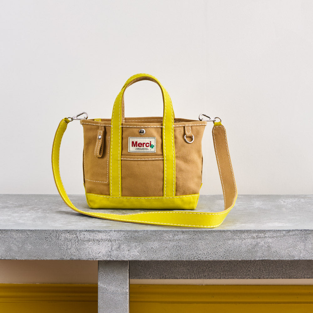 Merci - Cabas Candide en canvas - Jaune