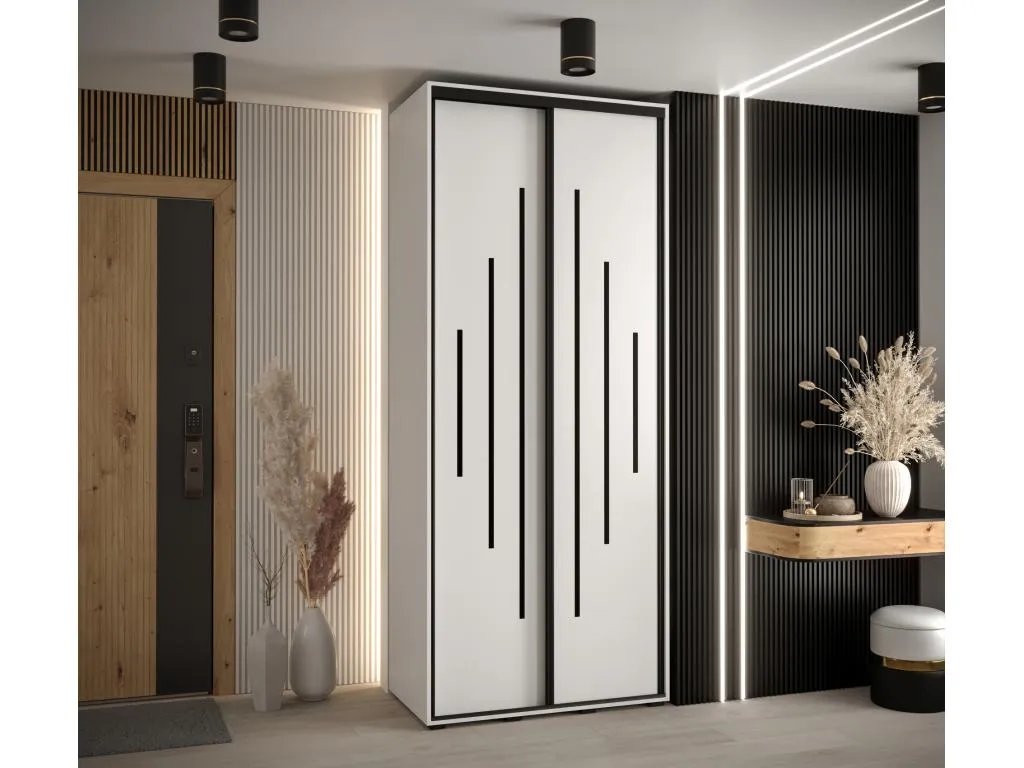 Armario batiente de 2 puertas 235,2x110x45 cm diseño funcional bkx3681312
