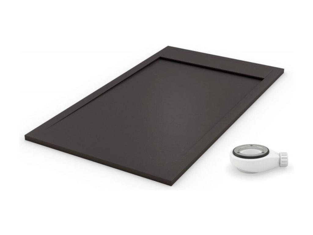 Plato de ducha ambiente grafito - 70x200cm - resina con cargas minerales