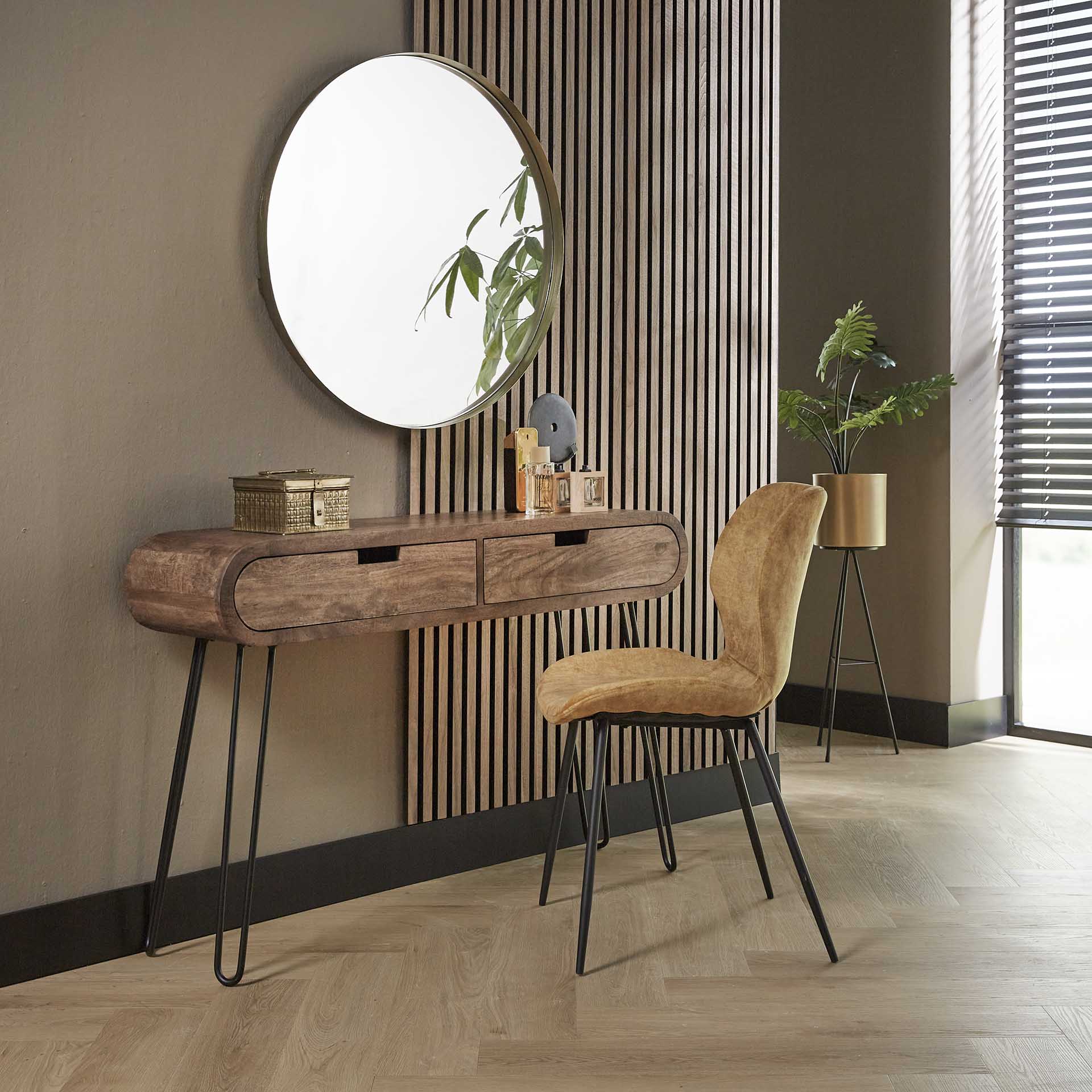 Blokker Bruce Sidetable met 2 Lades - Mangohout