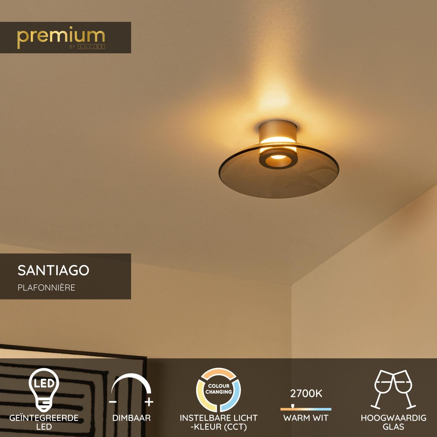 Lucide Premium SANTIAGO Plafonnière - Amber