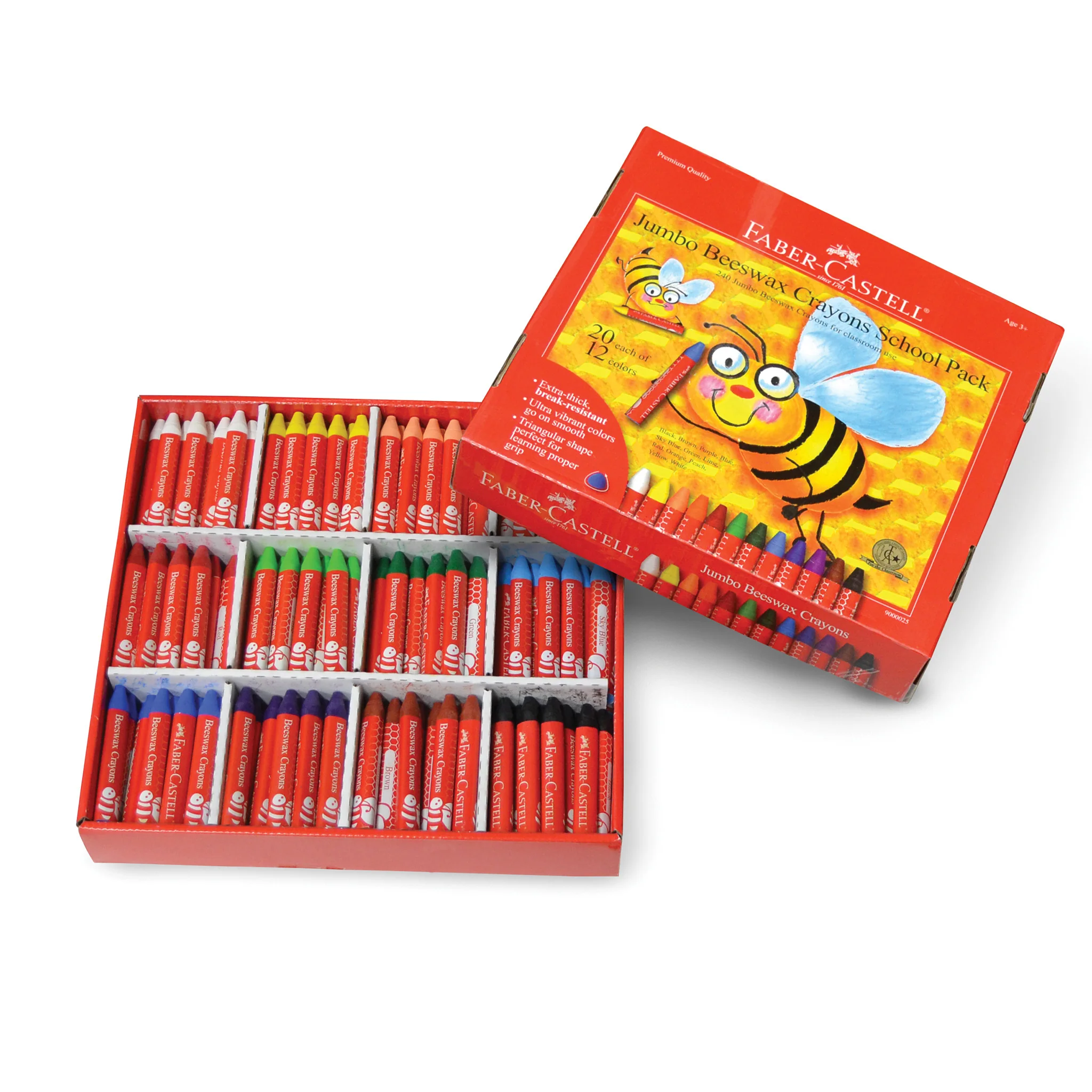 Jumbo Beeswax Crayon School Pack