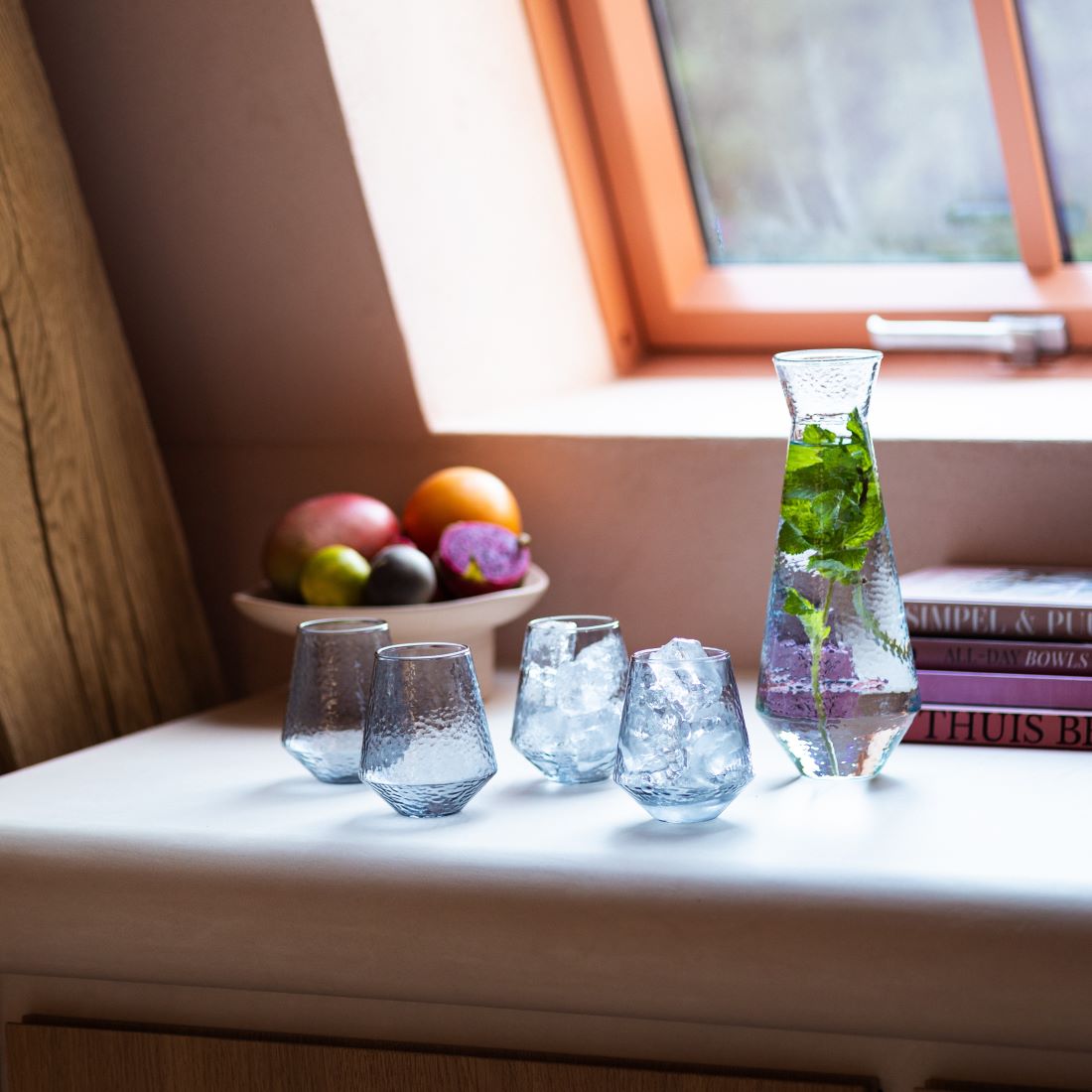 Waterglas Claude   Set van 4   Wijnglas   400ML   grijs