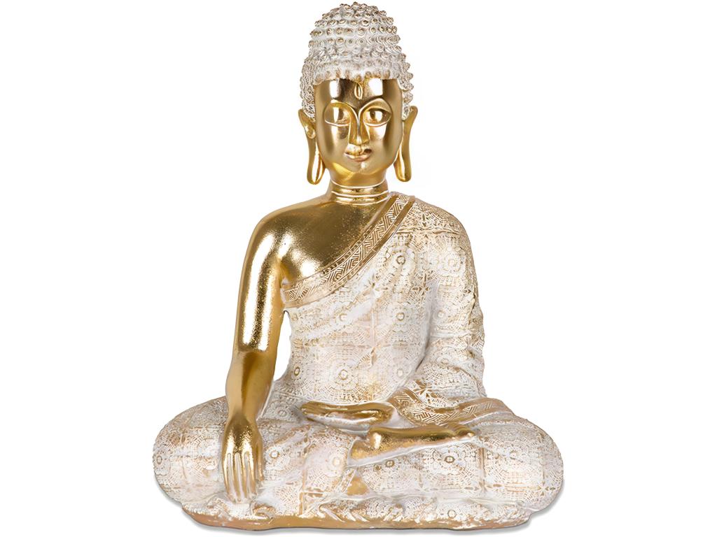 Figura thai con postura de yoga y color dorado xian