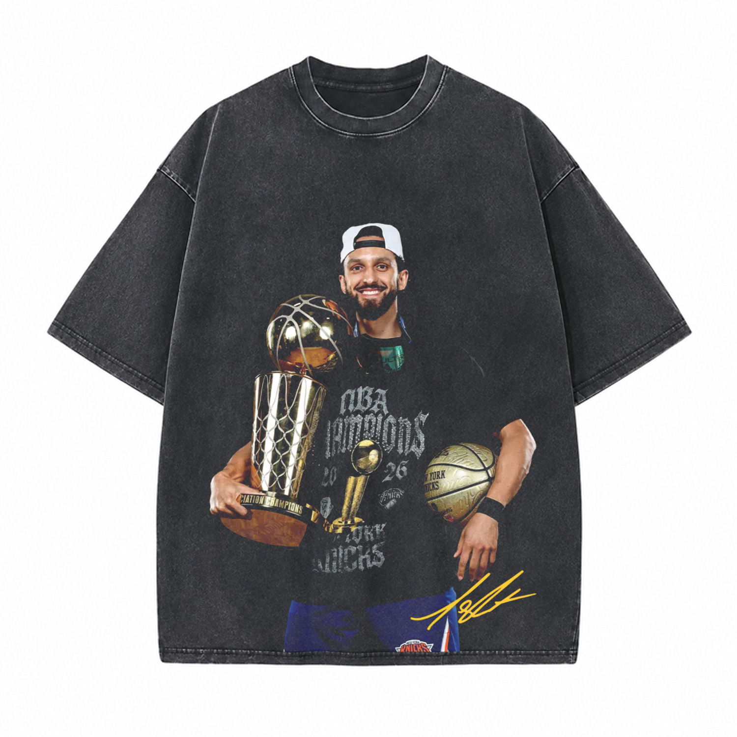 New York Knicks Printed Unisex Washed T-Shirt