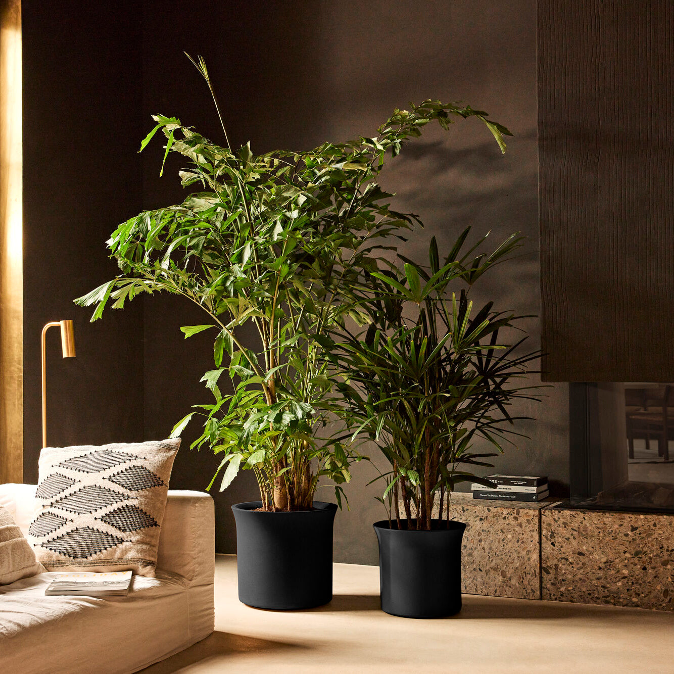 Elho June Tulip 47 - Zwart - Ø 47 x H 43 cm - Binnen en Buiten - 100%