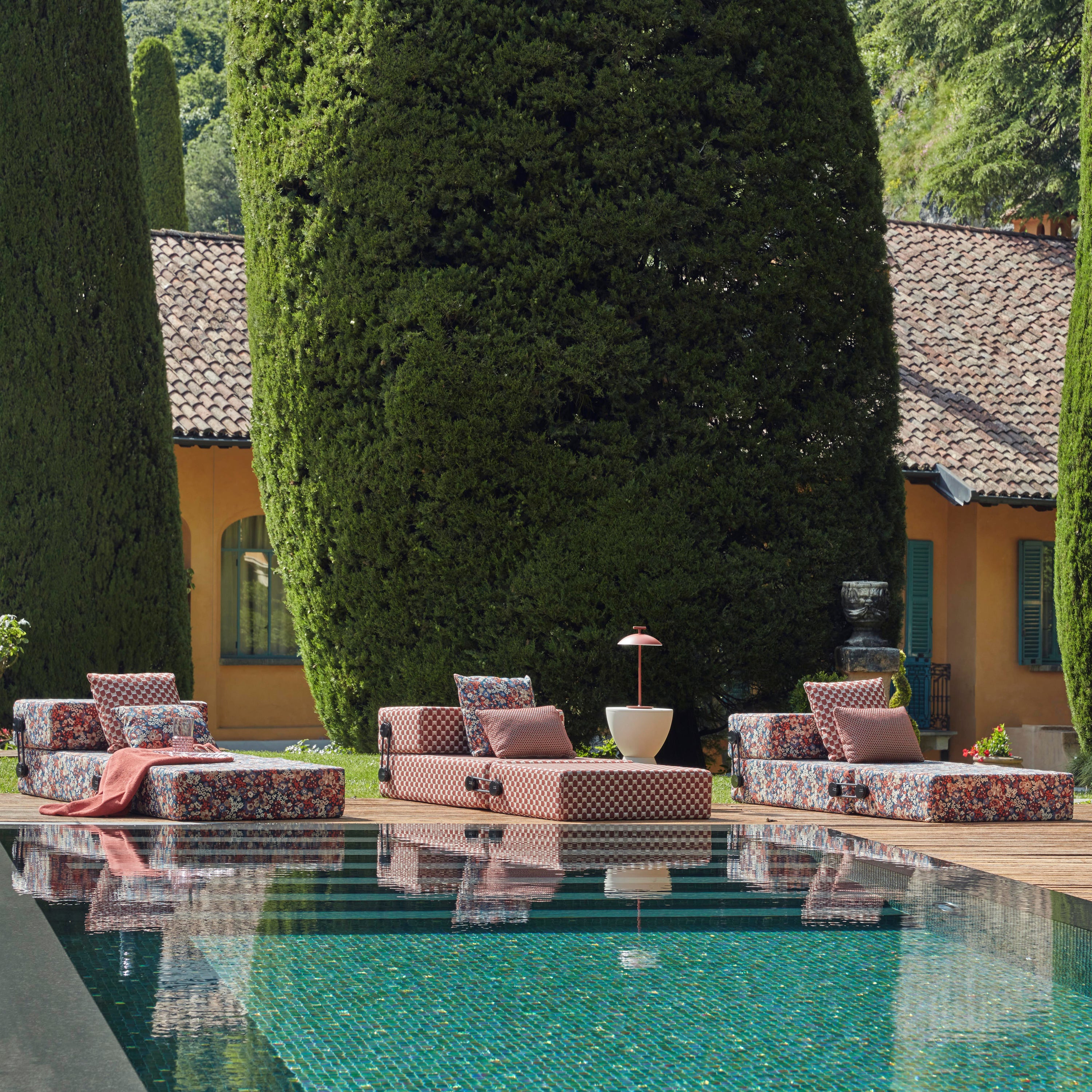 Kartell Trix Ligbed - Floral Rood