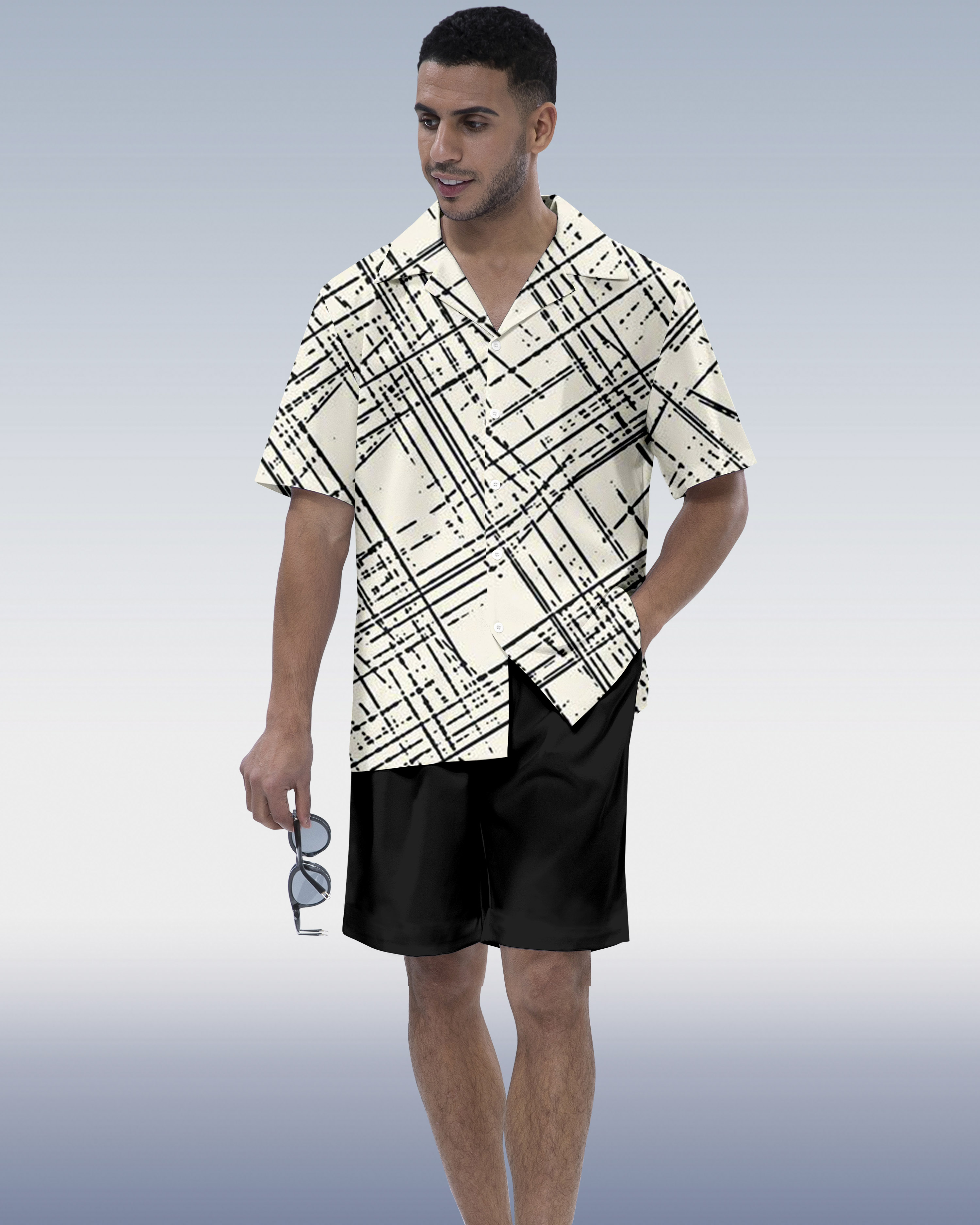 Suitmens Men's Hawaiian Vacation Short Sleeve Set 092