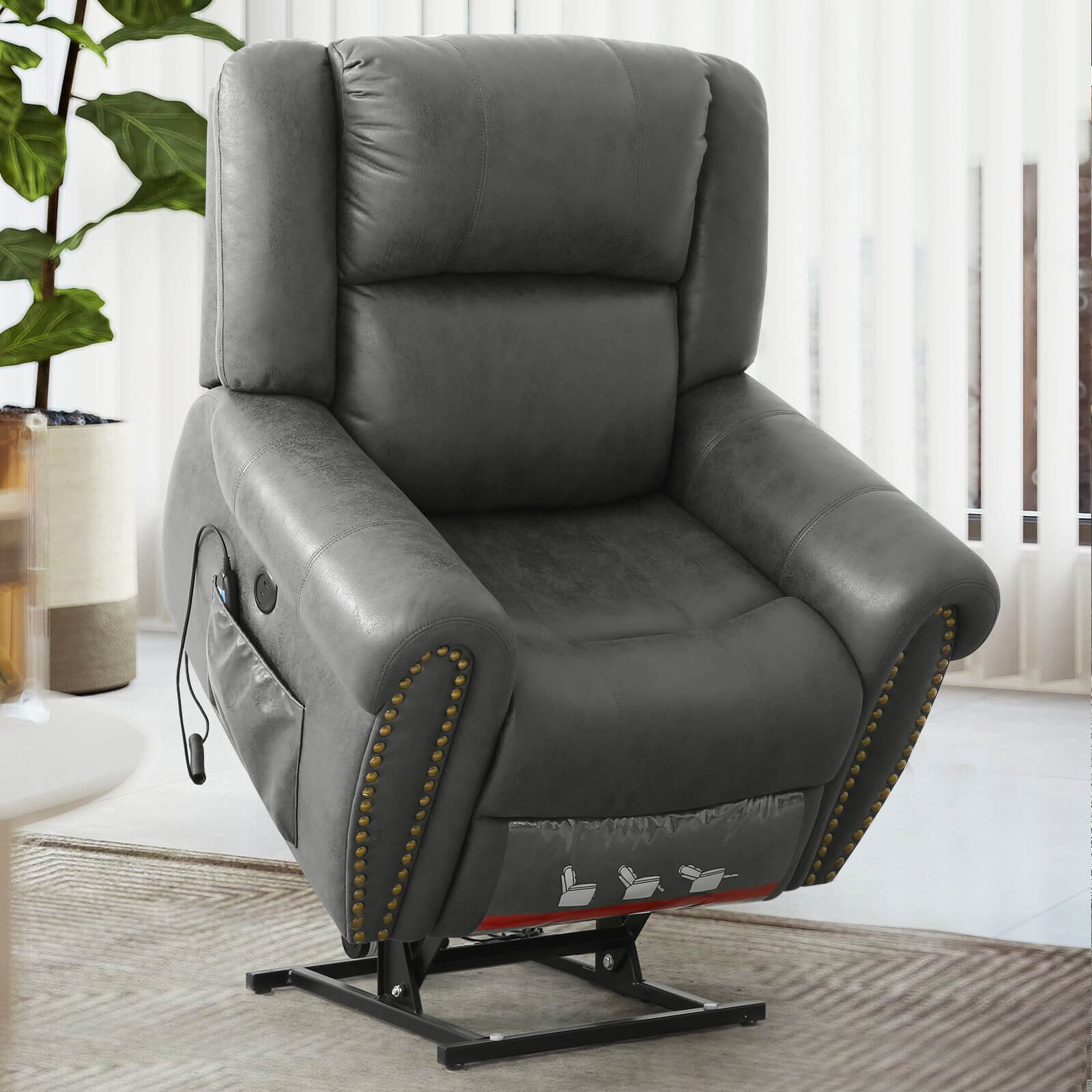 Power Swivel Glider Rocking Recliner Nursery Chair