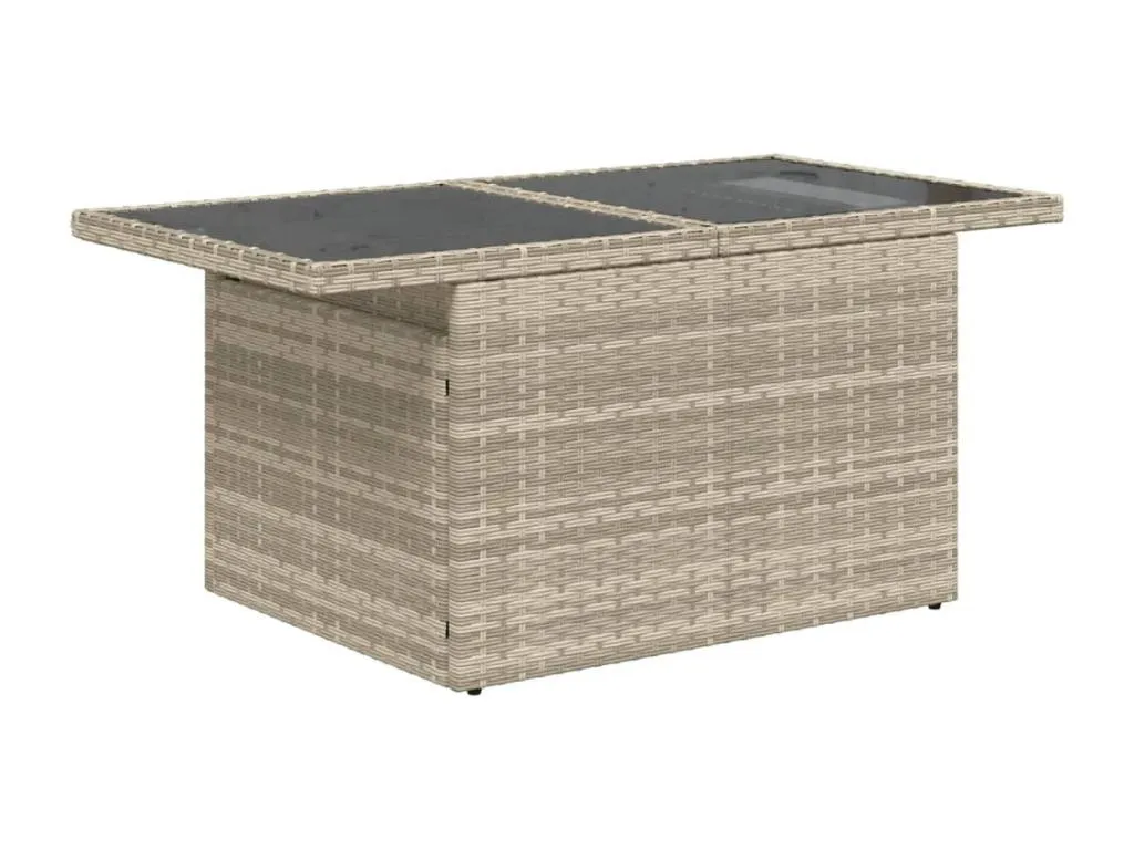 Set de sofás de jardín 8 pzas y cojines ratán sintético gris