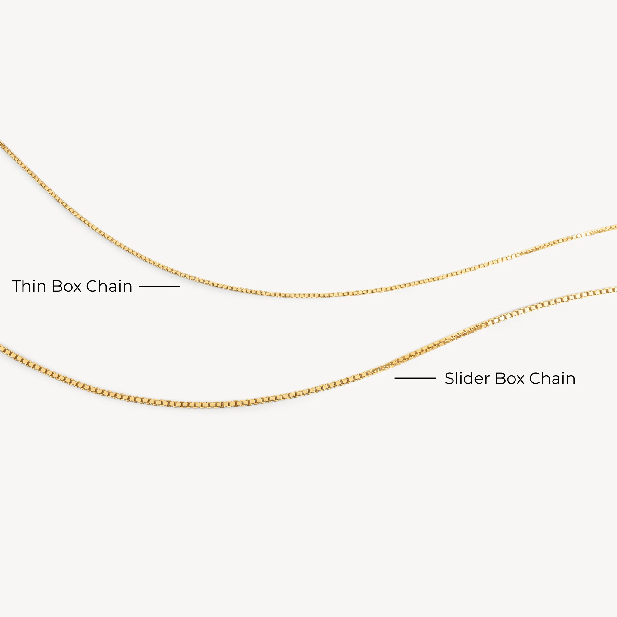 Box Chain Slider Necklace