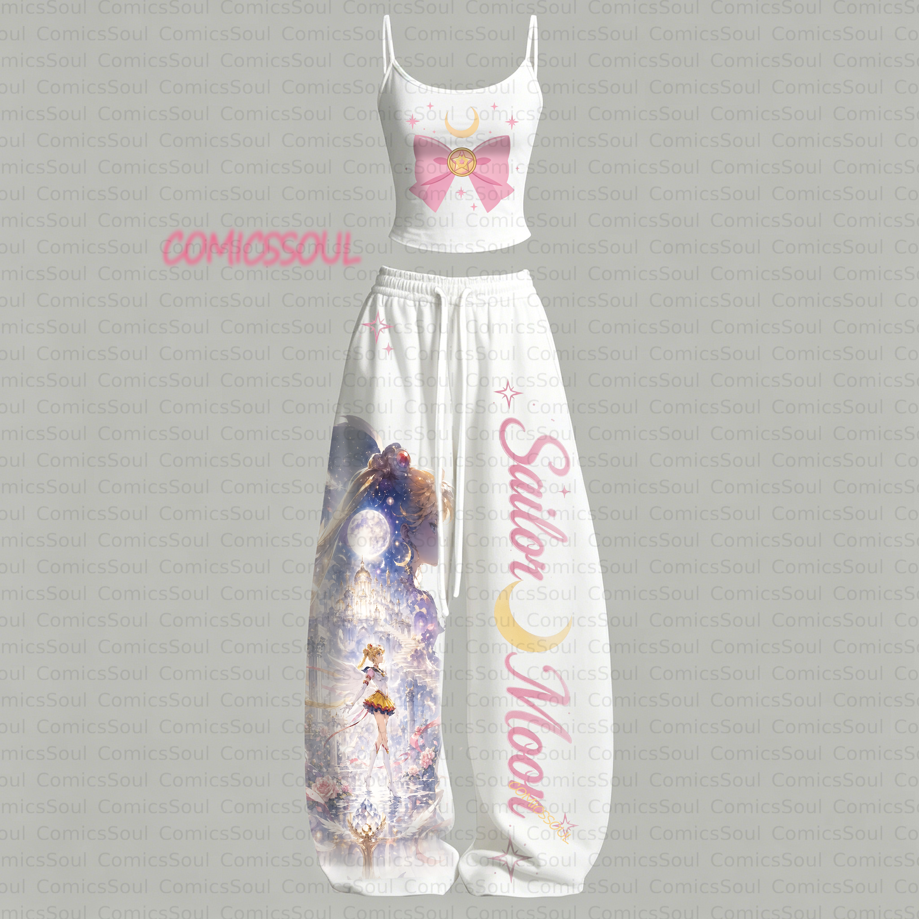 Sailor Moon Top & Elasticated Trousers Two-Piece Set