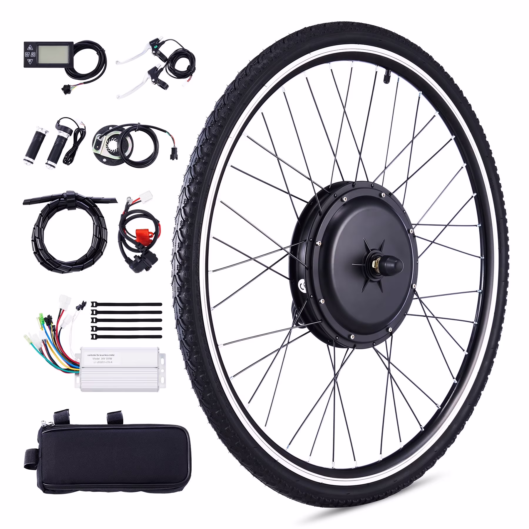 Viribus Electric Bike Conversion Kit 26" Rear Wheel 1000W Hub Motor LCD eBike DIY Set - Image 5