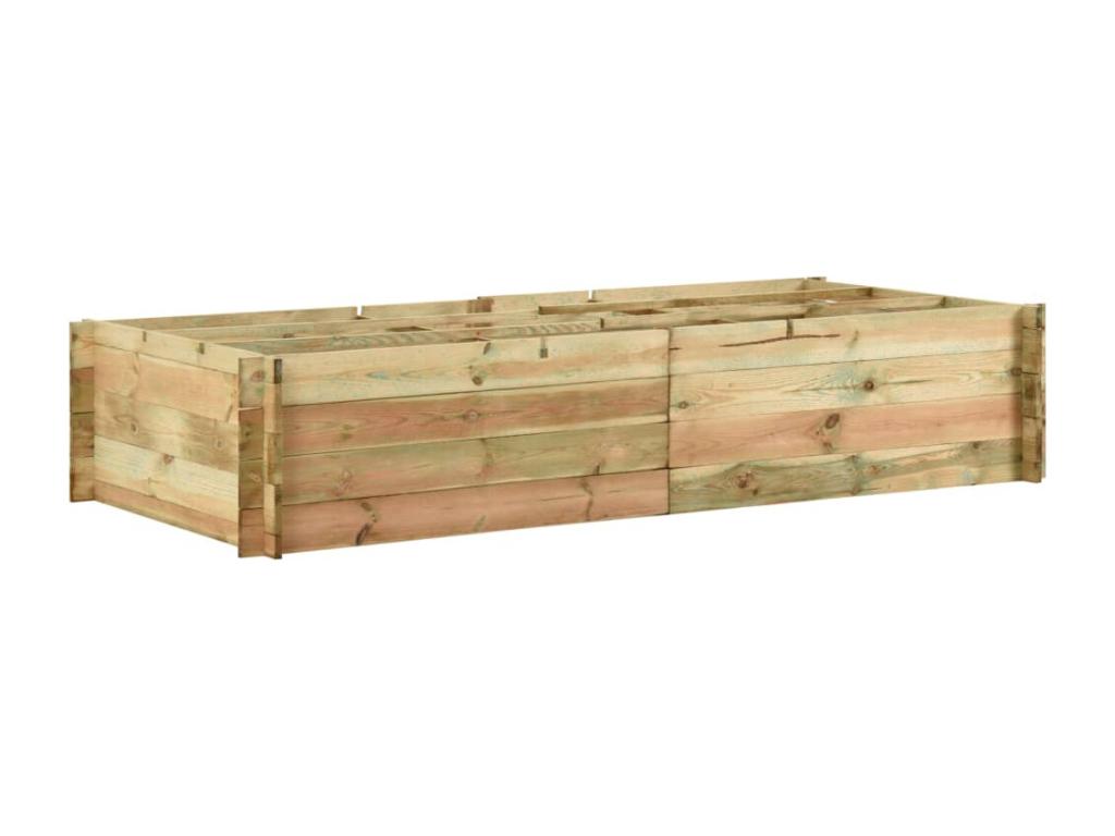 Jardinera para verduras madera pino impregnada 197x100x40cm