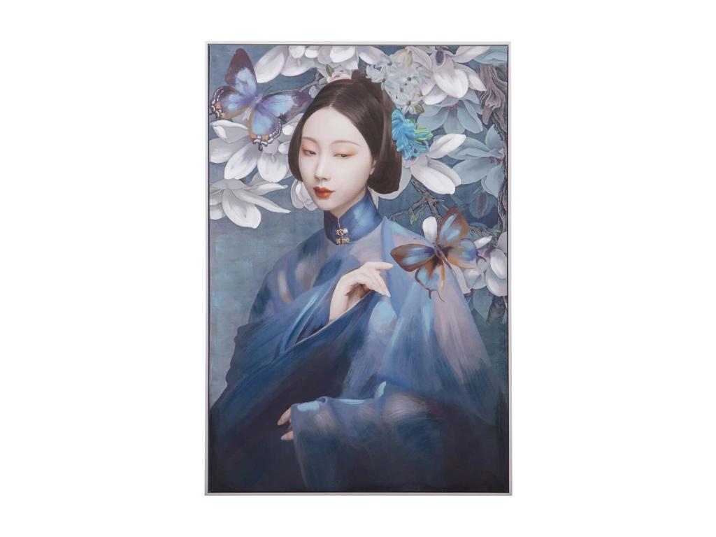 Cuadro Geisha 80% Pintado A Mano Marco 80x4x120 Cm
