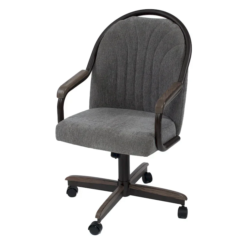 Casual Dining Cushion Swivel-and-Tilt Rolling Caster Chair