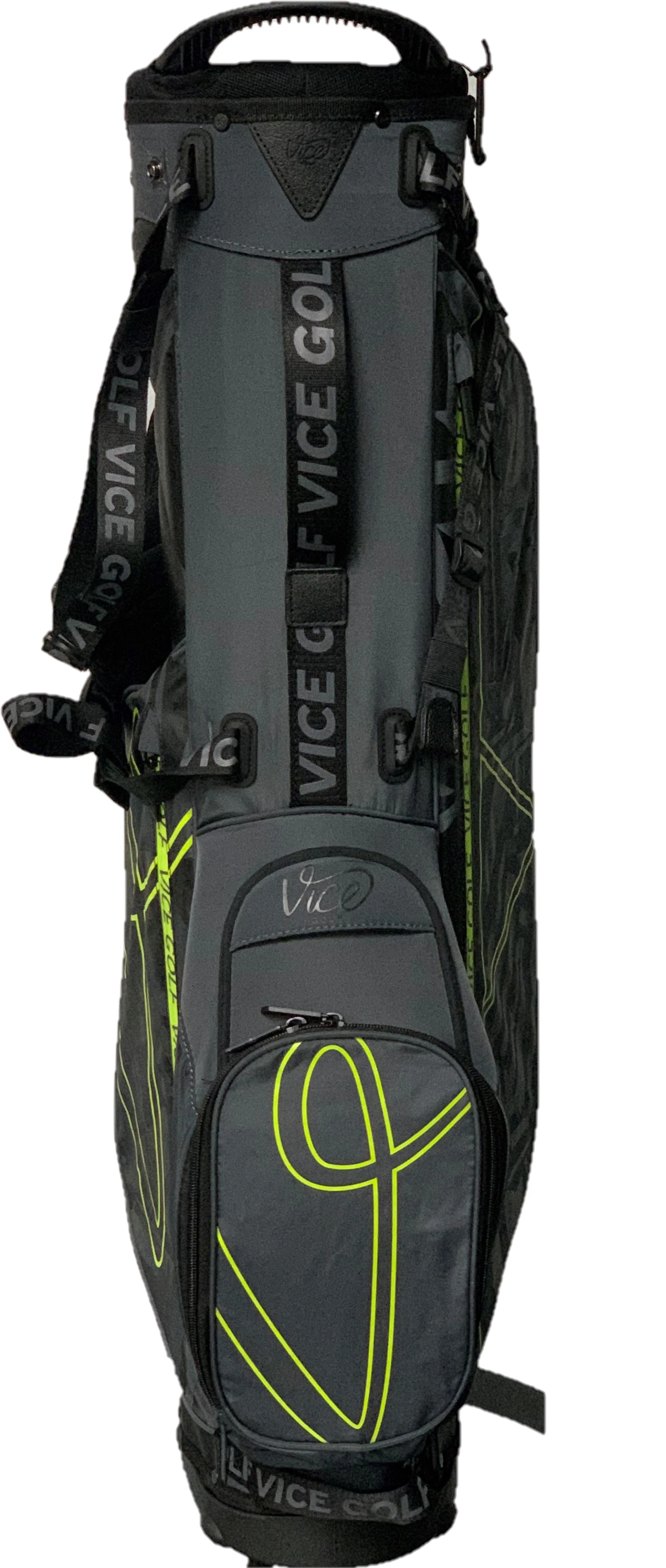 Vice Golf Smart Stand Bag Black/Neon Red - Image 8