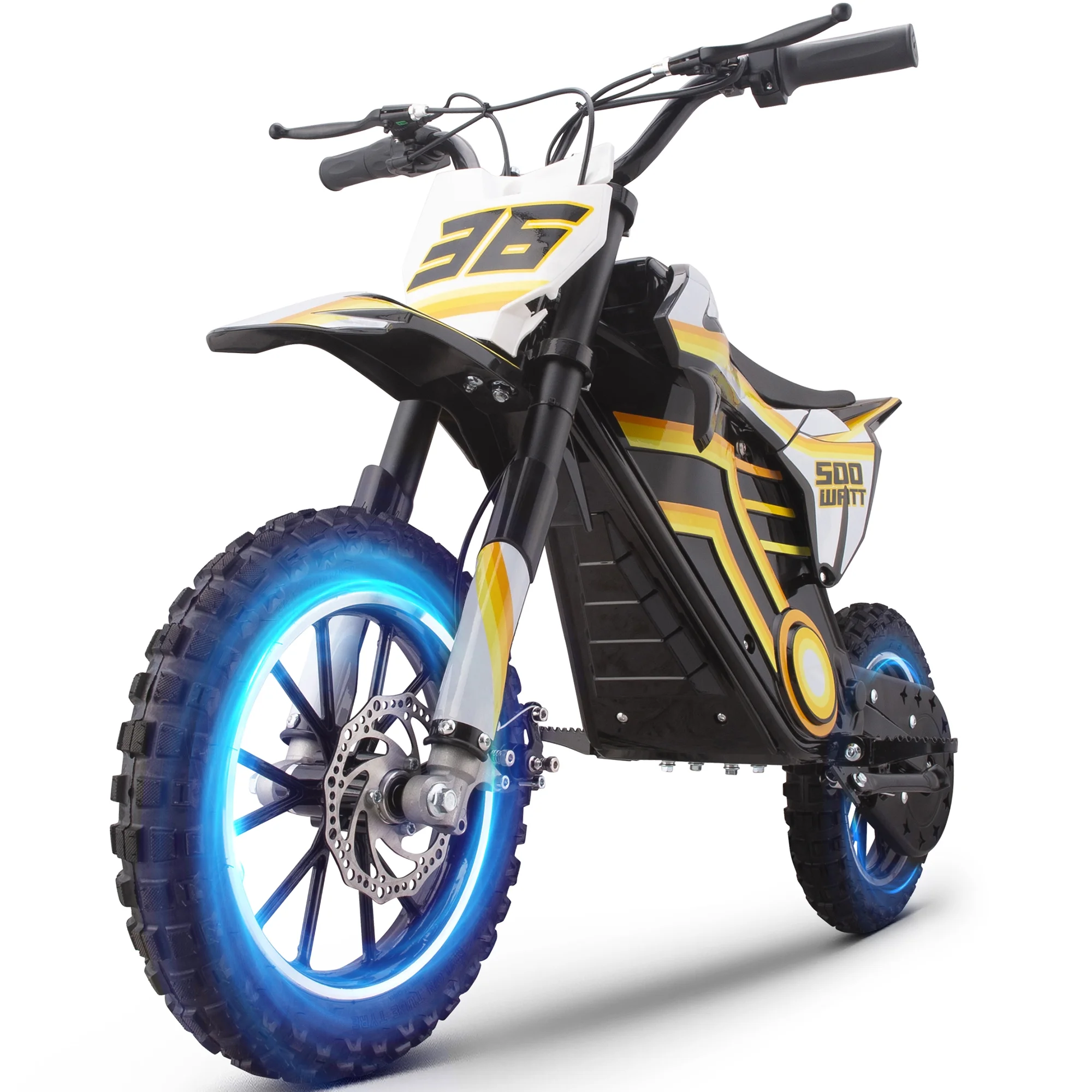 QEASET electric dirt bike, 500W kids dirt bike for Boys Girls Age 8-14, Blue - Image 25