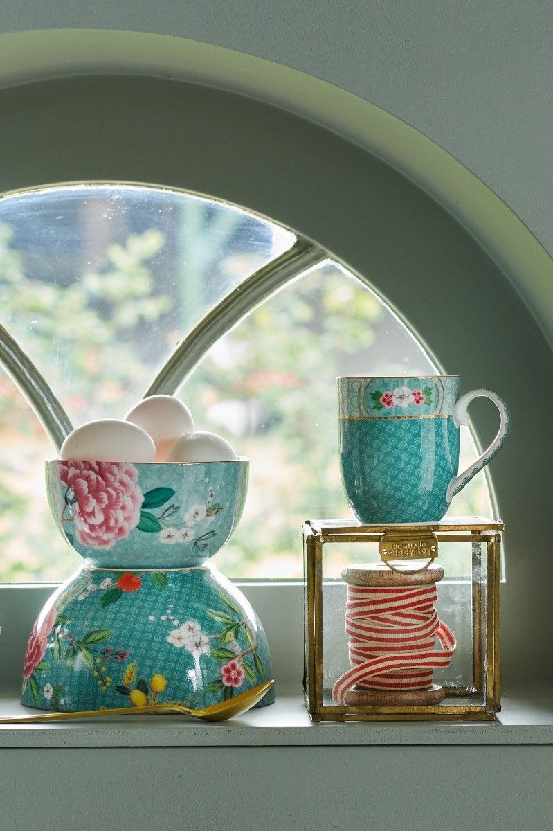 Bowl Blushing Birds Blue 12cm