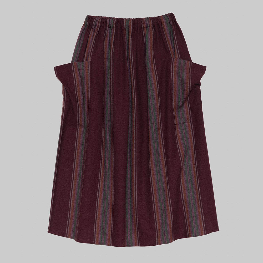 Baserange - Jupe Snell - Marroon Stripe